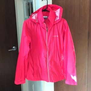 Women's Columbia Raincoat - Size XL, Hot Pink